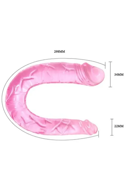 30 Cm Çift Taraflı Jel Yumuşak Penis Dildo