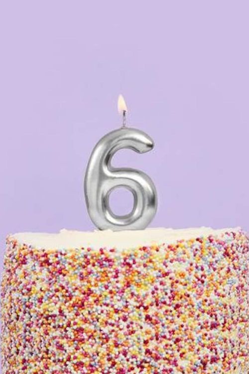 30172024 Happy Birthday Gümüş Rengi Doğum Günü Mumu