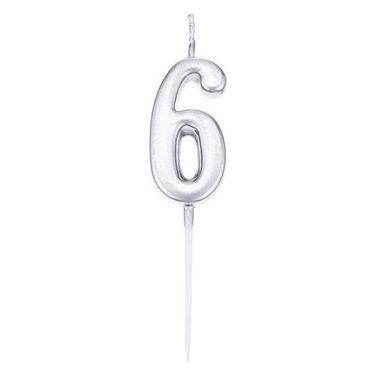 30172024 Happy Birthday Gümüş Rengi Doğum Günü Mumu