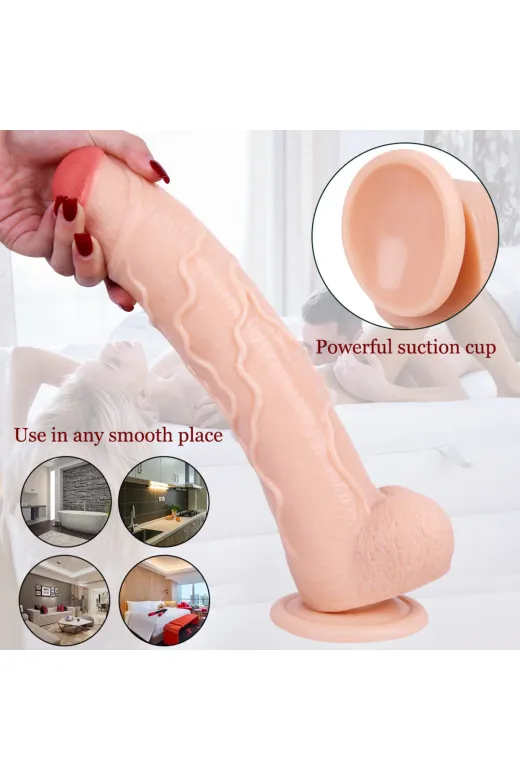 32 Cm Süper Realistik Gerçekçi Dildo Penis