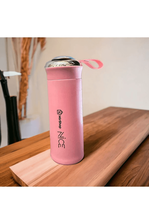 3445433 Saffan Yeni Nesil Dış Kaplamalı Cam Matara Pembe
