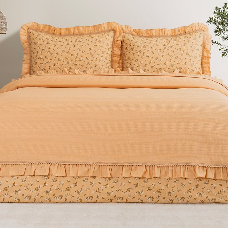 -₺3.499,00 Schafer Home Chance Çift Kişilik Pike Takımı 4 Parça-Açık Hardal