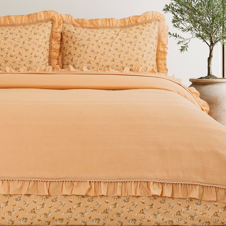 -₺3.499,00 Schafer Home Chance Çift Kişilik Pike Takımı 4 Parça-Açık Hardal