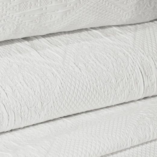 ₺3.499,00*- Schafer Home Jenny Yatak Örtüsü Seti 3 Parça-Beyaz