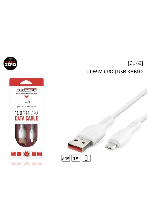 3.4A Micro Hızlı Şarj Data Kablosu