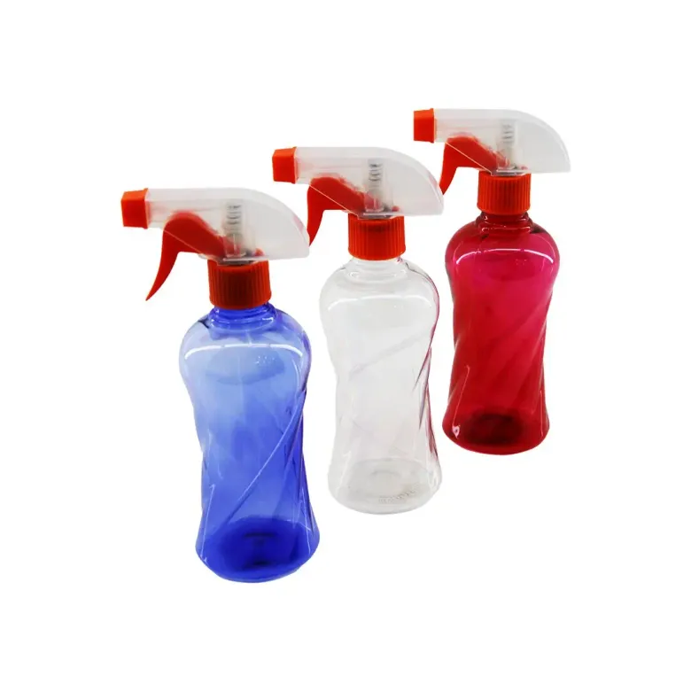 350ML RENKLİ ŞEFFAF UZUN - PLASTİK - BURGULU BOŞ SPREY PÜSKÜRTÜCÜ ŞİŞE (4745)