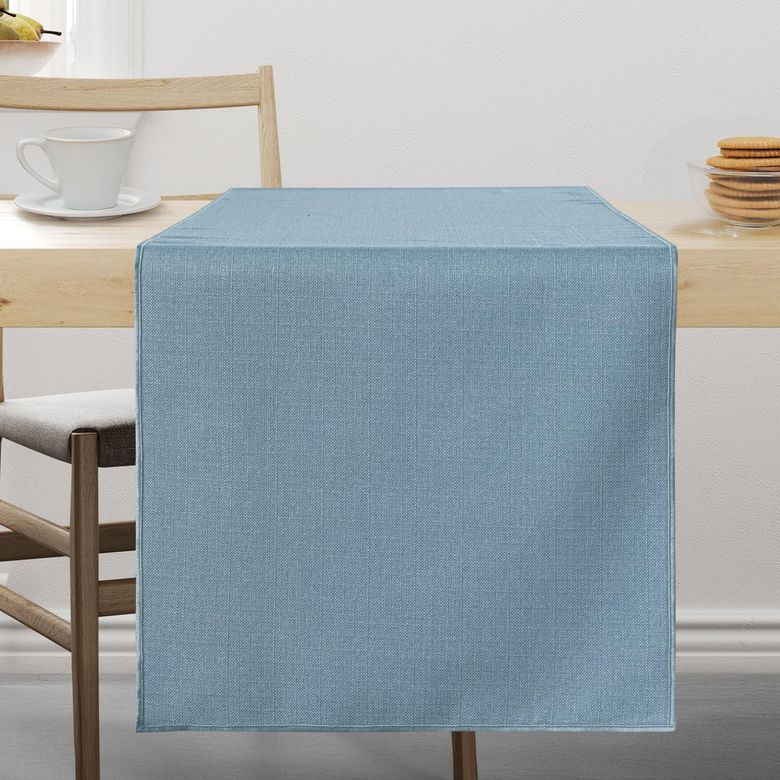 ,₺399,00 Schafer Home Bianca Keten Polyester Runner 40X160 Cm 1 Parça-Açık İndigo