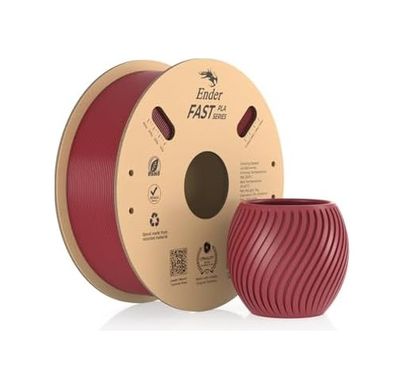 3boyutmarket 132313394 Creality Ender Fast Pla Filament 1,75 Mm, 3D Yazıcı Filament 300 Mm/sn&apos Ye Kadar Yüksek Hız, Geri Dönüştürülebilir Karton Makara, Çoğu Fdm 3D Yazıcıya Uygun - 1 Kg 2,2 Lb Kırmızı