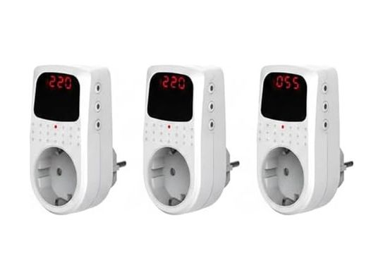 3C 131617991 Akım Korumalı Regülatör Priz - 4000W Yüksek Güç, Düşük Voltaj Koruması 150V-210V , Yıldırım Ve Çocuk Emniyetli Voltaj Sabitleyici Koruyucu Priz 1