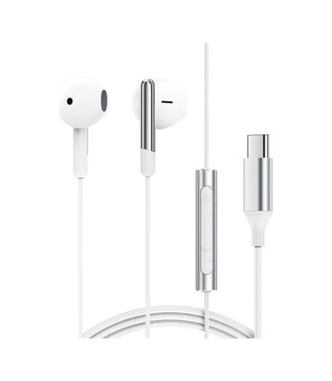 3C 131618245 Acefast Usb-C Kablolu Mikrofonlu Kulaklık Uzaktan Kumandalı Type-C Kulaklık 1.2 Metre - Beyaz - L3