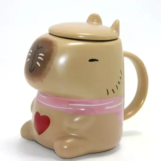 3d Capybara Tasarımı Porselen Kupa Bardak Alk4510
