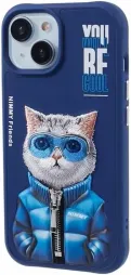 3D Gözlük Fermuar Kedi Nakış Kabartmalı Cute Kılıf