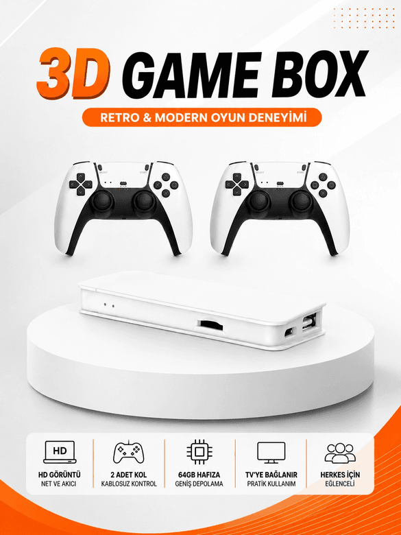 3d Ve 4k Görüntü Kaliteli Çok Lu Retro Oyun Konsolu