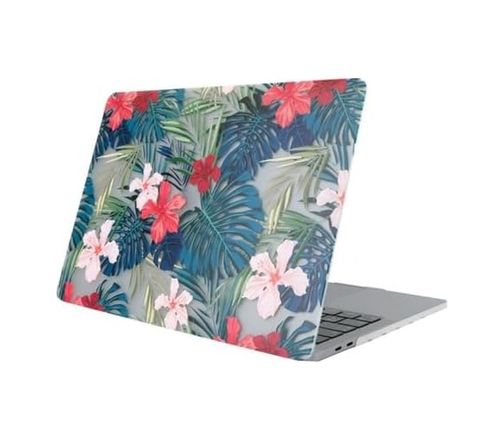 3DMakerpro 131612276 Macbook Air 13 İnç Kılıf A1369 A1466 Uyumlu Çiçek Desenli Hard Case Sert Koruyucu Kapak Printed Floral Laptop Kılıfı 2010-2017 Yeşil