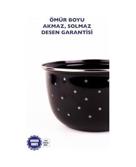 3DMakerpro 131621383 Star Emaye Yıldız Desenli Karıştırma Kabı 24Cm - 4Lt Ocakta-Fırında Kullanılabilir