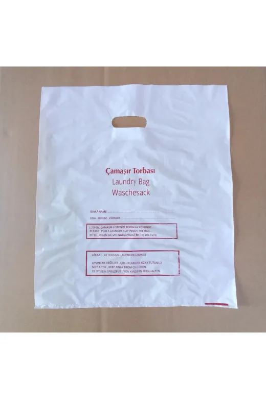 3DTÜKETİM TYB8ZJLHW36J05EF52 Otel Kirli Çamaşır Poşeti Torbası Laundry Bag Hijyen Torbası Kuru Temizleme Torbası 500 Adet