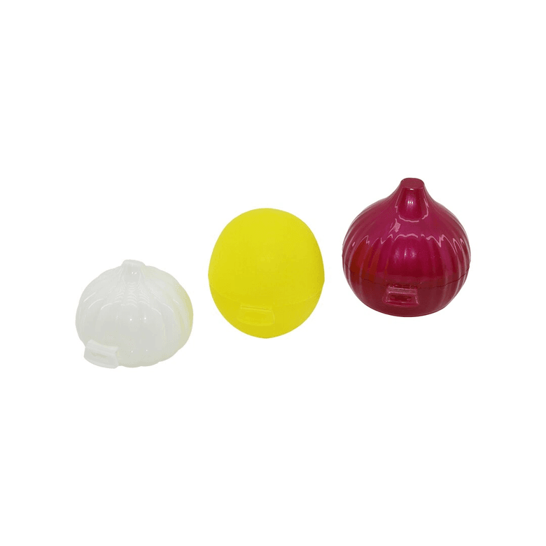 3lü Saklama Kutusu Limon Soğan Sarımsak Renkli Plastik Fileli Ambalaj