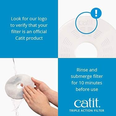 3M 133243999 Catit Triple Action Filtre, 3 Kat Etkili Yedek Filtre, Çeşme Filtresi, 12&apos Li Paket