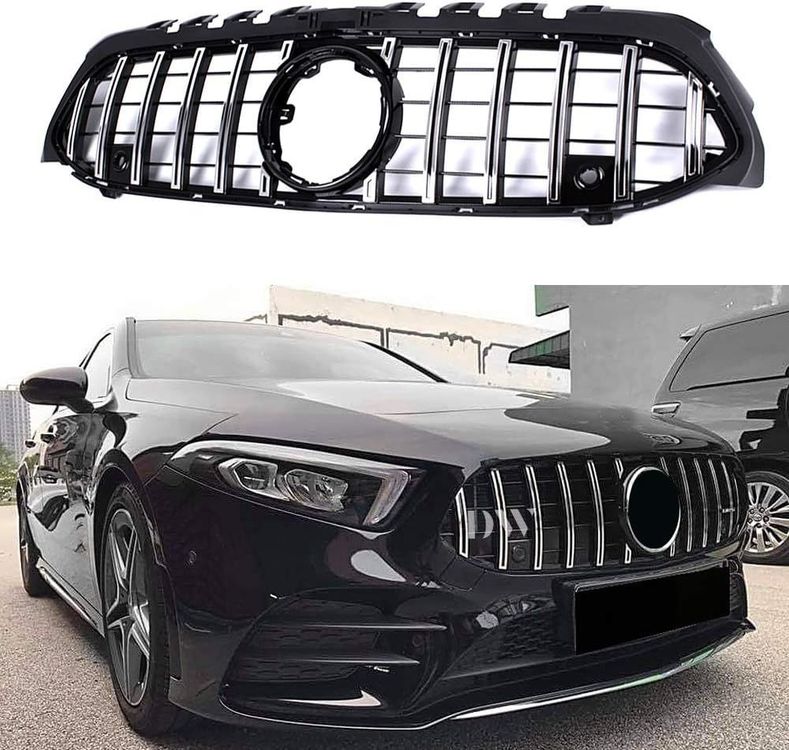 3M 44698730 Mercedes W177 Gtr Ön Panjur Izgara Seti Krom-Siyah 2018 Sonrası