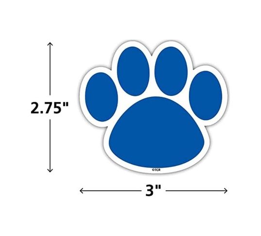 3M 57855210122409880184975 Teacher Created Resources Magnetic Accents, Colourful Paw Prints 77207.0
