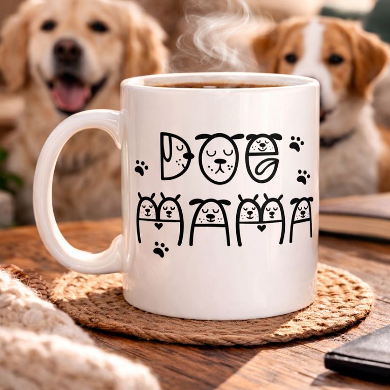 3NDM5MTYxODU3Mg-BLNC Köpek Severlere Özel Sevimli Köpek Tasarımlı Porselen Kupa Model 183 Dog Temalı Kahve Kupası Hediyelik Kupa Diğer