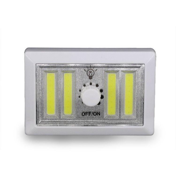 4 Ledli Pilli Led Lamba Güç Ayarlı Led Portatif Lamba Led Işık - Mıknatıslı Yapışkanlı