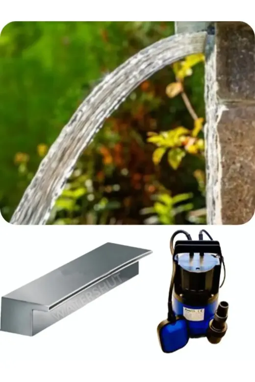 400WATT-500MM Watershut 500Mm Duvar Şelalesi + 400 Watt Dalgıç Pompa Seti