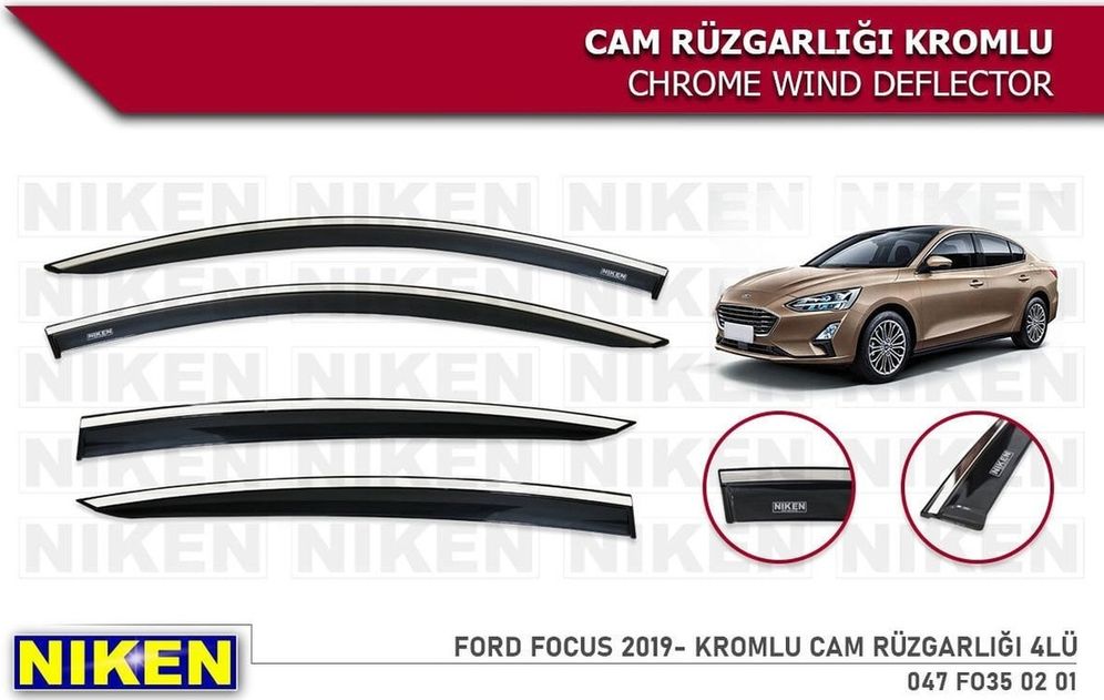 40471540 Ford Focus 4 Kromlu Cam Rüzgarlığı Niken 2019+