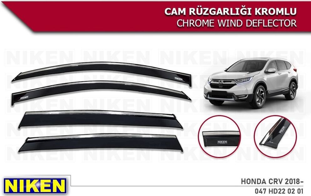 40471545 Honda Crv Kromlu Cam Rüzgarlığı Niken 2018+