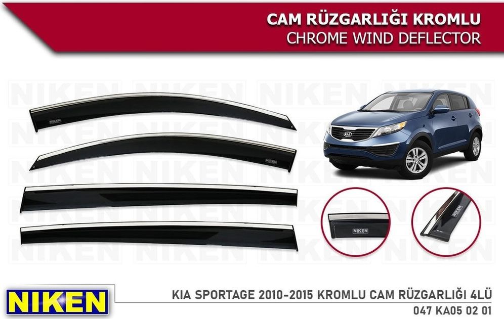 40471552 Kia Sportage Kromlu Cam Rüzgarlığı Niken 2010-2015