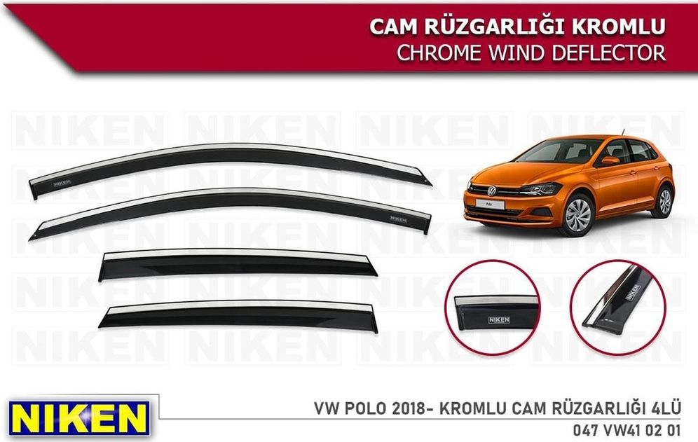40471618 Vw Polo Kromlu Cam Rüzgarlığı Niken 2018+