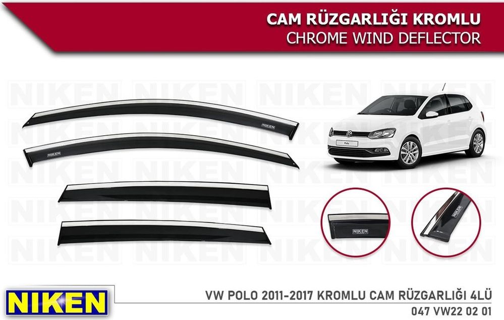 40475822 Vw Polo Kromlu Cam Rüzgarlığı Niken 2011-2017