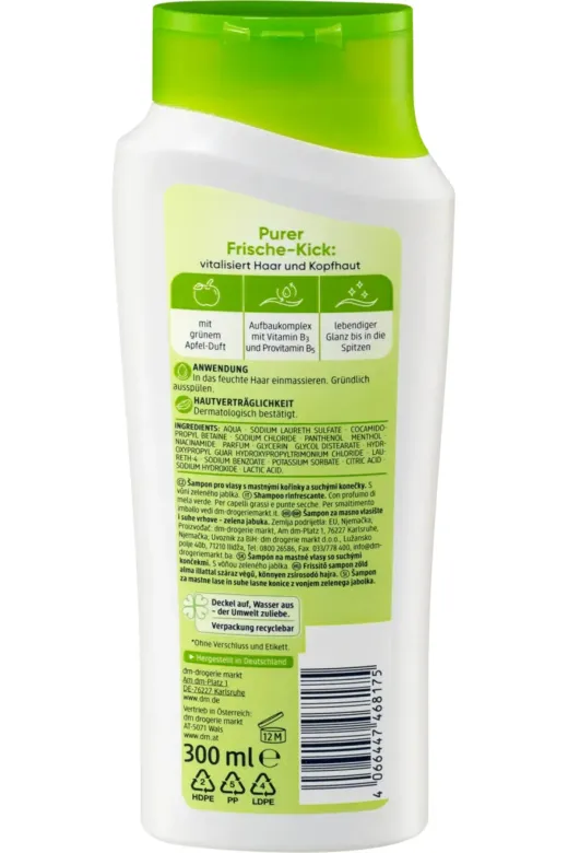 4066447468175 Alman Kalıtesı Dm Balea Pure Freshness Şampuan, 300 Ml