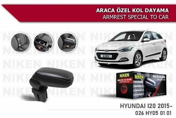 41038095 Hyundai İ20 Araca Özel Kol Dayama Kolçak 2015 Ve Sonrası Niken
