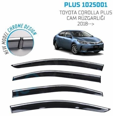 42129996 Toyota Corolla Uyumlu Kromlu Cam Rüzgarlığı 2018 Ve Sonrası Sunplex