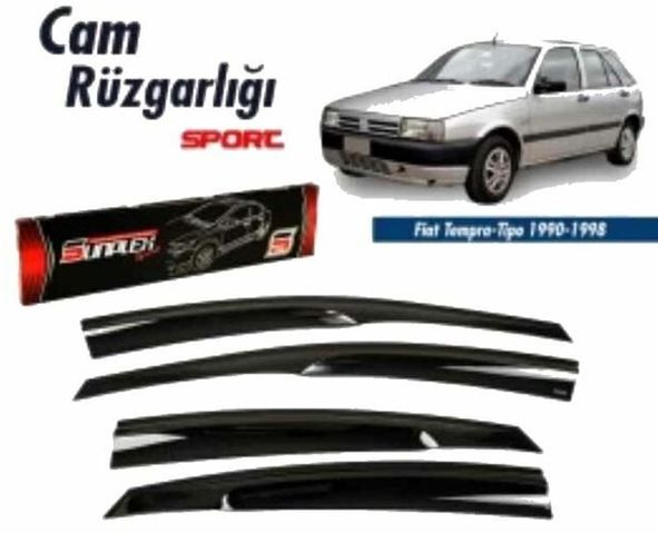 42528192 Fiat Tempra Mugen Cam Rüzgarlığı 1990-1998 Arası 4'lü Sunplex