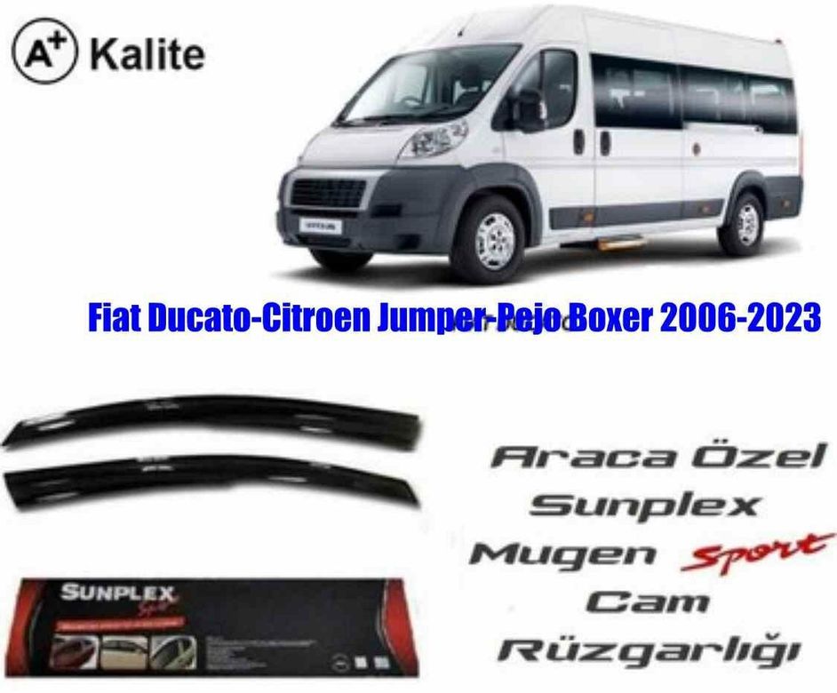 42528207 Fiat Ducato Mugen Cam Rüzgarlığı 2006-2023 Arası 2'li Sunplex