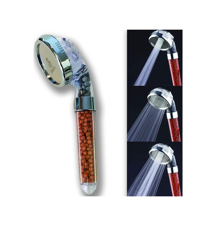 4444 Taş 131574914 Arıtmalı Tasarruflu Duş Başlığı - 3 Ayarlı Krom & Şeffaf,%200 Artan Basınç,%35 Tasarruf, Kireç & Klor Azaltıcı