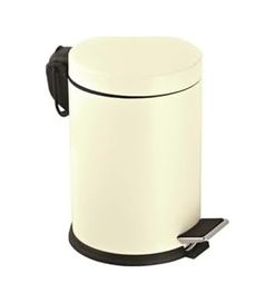 4444 Taş 57855210125007880184975 Premium Serisi 5 Litre Hacimli Paslanmaz Banyo-Mutfak Pedallı Çöp Kovası Krem, 5L 6998