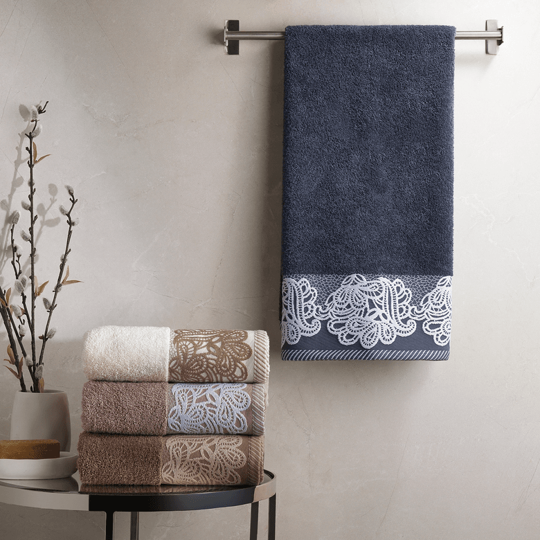 ₺449,95,, Schafer Home Lace Havlu 50X90 Cm 1 Parça-Orta Gri