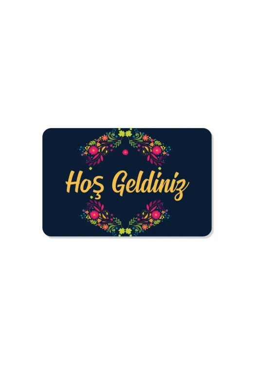 45615gh774651001 Hoş Geldiniz Yazılır Dekoratif Dış Kapı Önü Ve Iç Mekan Paspası Yıkanabilir