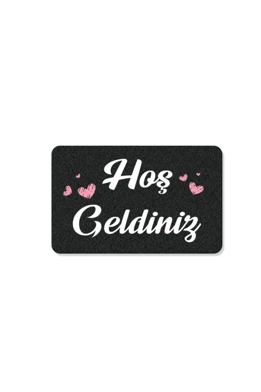 45615ghgb44651001 Hoş Geldiniz Yazılır Dekoratif Dış Kapı Önü Ve Iç Mekan Paspası Yıkanabilir
