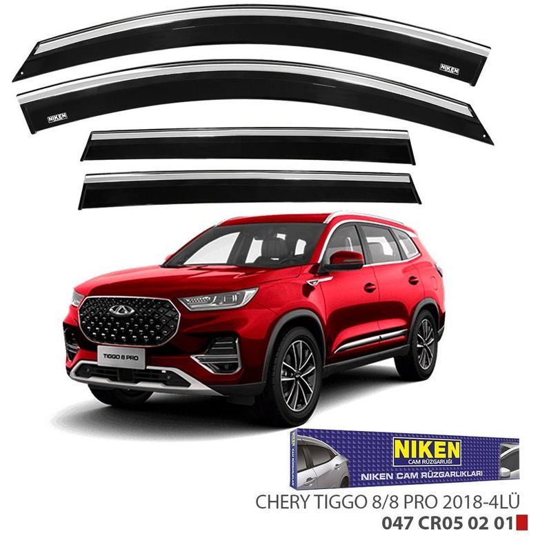 47173745 Chery Tiggo 8/8 Pro Kromlu Cam Rüzgarlığı Niken 2018+ Sonrası Uyumlu