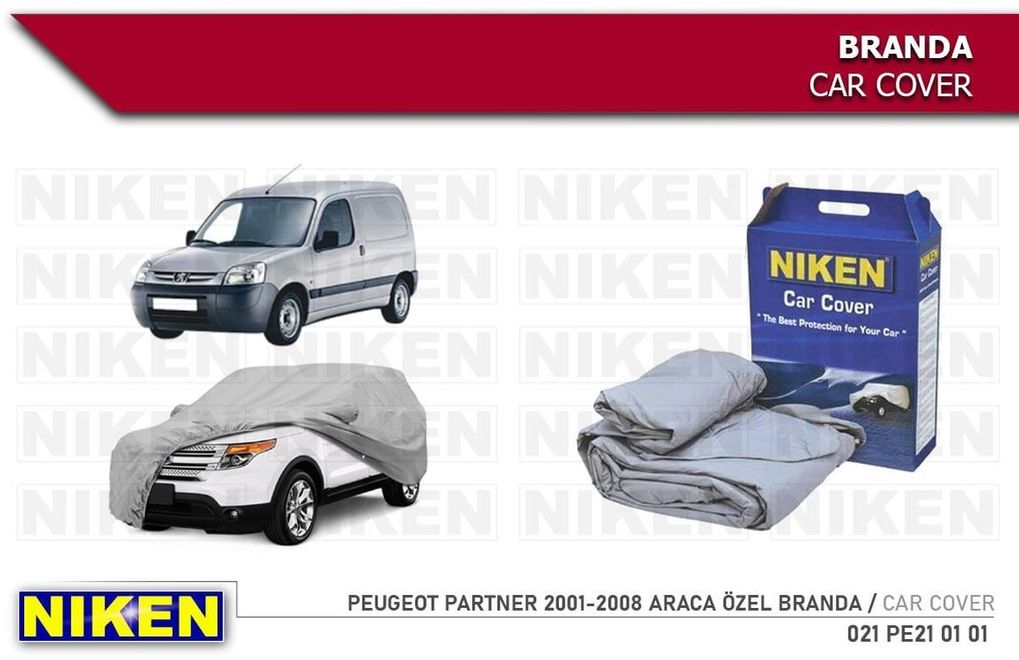 47417590 Peugeot Partner Araca Özel Üretim Oto Branda Araç Örtüsü 2003-2008 Arası Modeller Niken