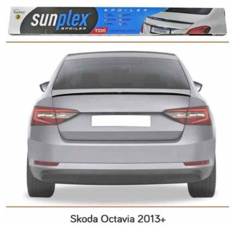 48444900 Skoda Octavia Spoiler Piano Black 2013-2019 Arası Modellere Uyumlu Sunplex
