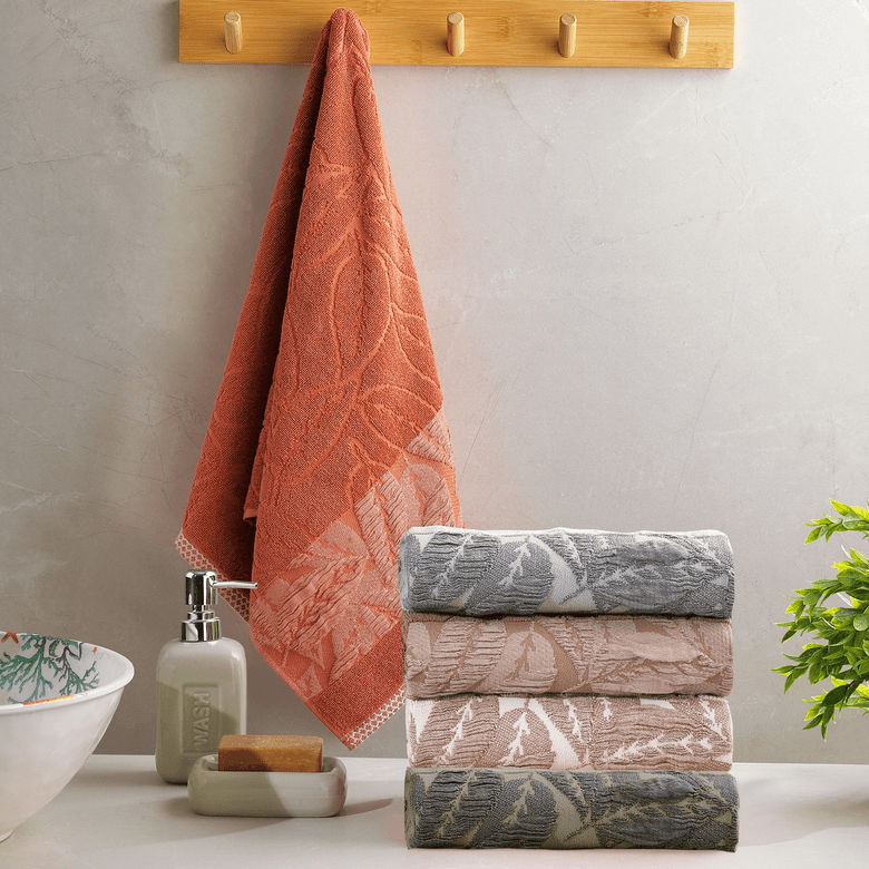 ,,,₺499,00 Schafer Home Adore Jakarlı Havlu 50X90 Cm 1 Parça-Kiremit