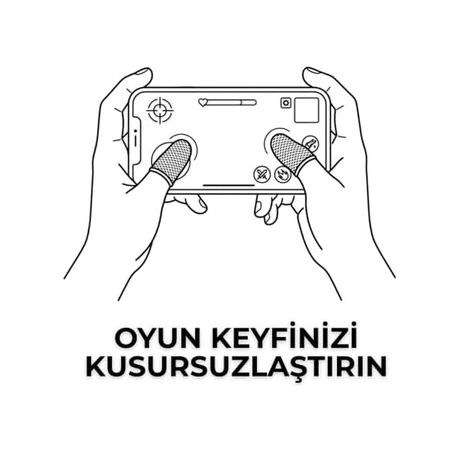 4Berry 131617359 Wasp Mobil Oyun Parmaklığı Pubg, Free Fire, Mobile Legends İle Uyumlu Terletmez Oyuncu Parmak Kılıfı Yüksek Hassasiyetli, Nefes Alabilir Ve İnce Dokunmatik Ekran Parmaklığı Siyah