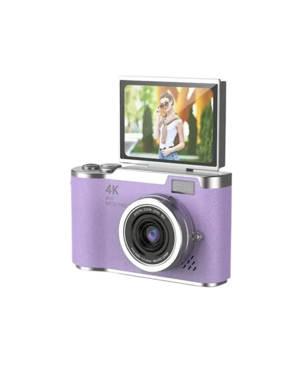 4K Kompakt Kamera 48 MP Autofocus Flash Özellikli Vlog Kamera