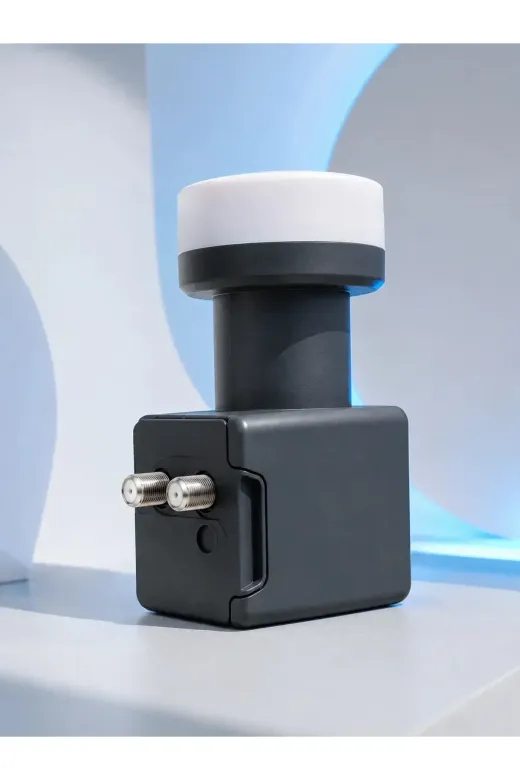4K Ultra HD Twin LNB Çift Uydu Çıkışlı Ku Band Çanak Anten LNB 0.1 dB