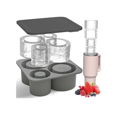 4moms 131574366 Kapaklı Ve Hazneli Silikon Buzluk, Termos İle Uyumlu, 20, 30, 40 Oz Termos İçin, Viski, Kokteyl Ve Kahve İçin